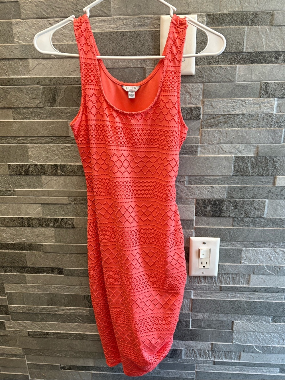 GUESS Coral Crochet Midi Tank Dress